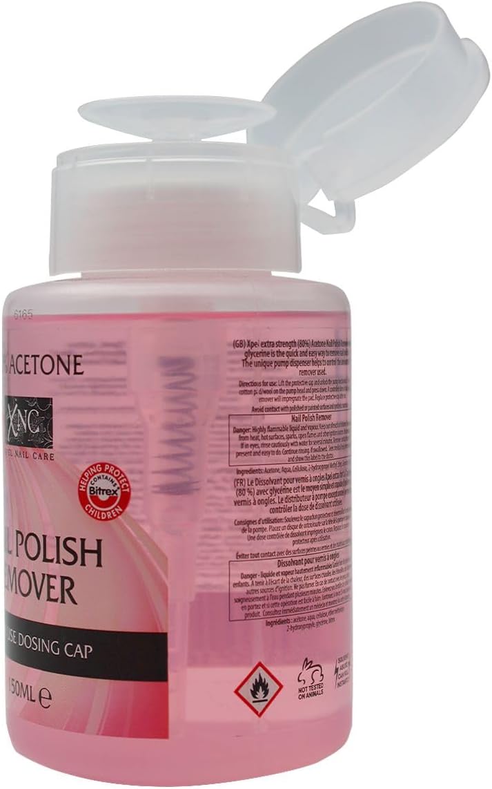 XNC Extra Strength Nail Polish Remover Gel with Pump Dosing Cap Dispenser, 150 ml
